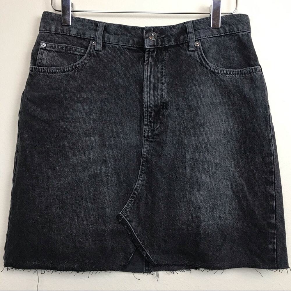 NWOT Free People Hallie Denim Mini Skirt Black Size 29